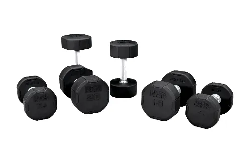 Hammer Strength HS 4-Sided Rubber Dumbbells