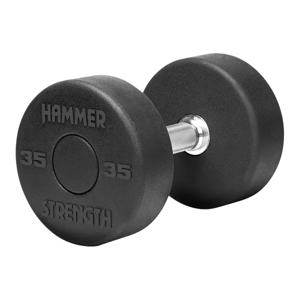 Hammer Strength Round Rubber Dumbbells