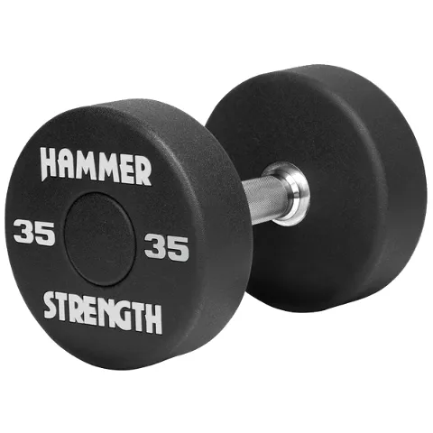 Hammer Strength Round Urethane Dumbbells